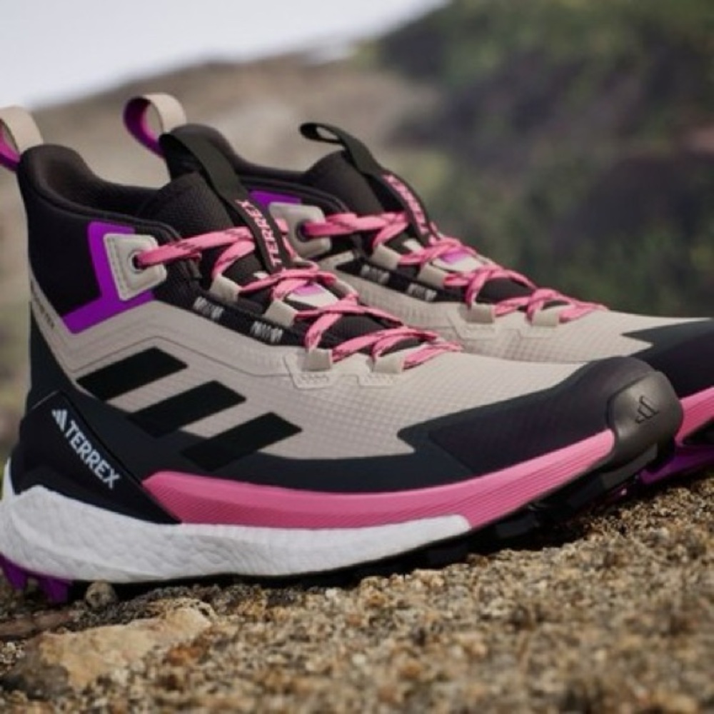 Adidas Terrex Free Hiker 2 Gtx Beige / Pink Fusion / Black Hiking Shoes - Picture 3 of 6